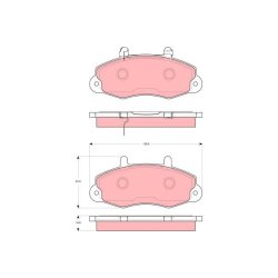 Brake Pad Set TRW GDB1572 OE Ref 1301589