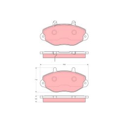 Brake Pad Set TRW GDB1573 OE Ref 1134159