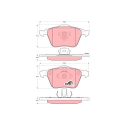 Brake Pad Set TRW GDB1576 OE Ref 30793265