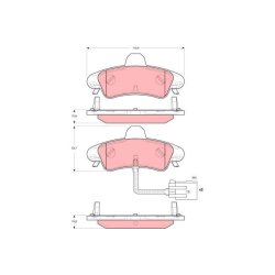 Brake Pad Set TRW GDB1581 OE Ref 1204852