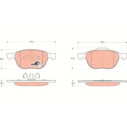 Brake Pad Set TRW GDB1583 OE Ref 3M51-2K021-AA
