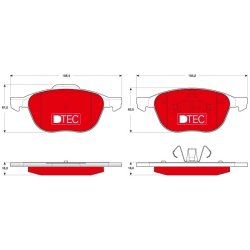 Brake Pad Set TRW GDB1583DTE OE Ref 3M5J2K021A1A