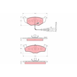 Brake Pad Set TRW GDB1586 OE Ref 6Q0698151B