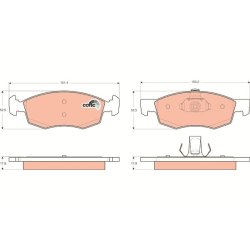 Plaquettes de frein TRW GDB1588 pour FIAT DOBLO OE 77362205