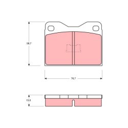 Brake Pad Set TRW GDB159 OE Ref 4250 09