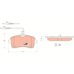 Brake Pad Set TRW GDB1594 OE Ref 425347