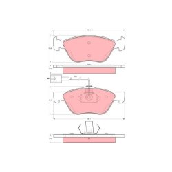 Brake Pad Set TRW GDB1602 OE Ref 77362683