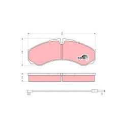 Plaquettes de frein TRW GDB1609 pour RENAULT, CAMIONS RENAULT, référence d'origine 5001850859