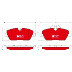 Brake Pad Set TRW GDB1611DTE OE Ref 6 774 050