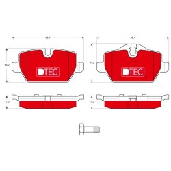 Brake Pad Set TRW GDB1612DTE OE Ref 34 21 9 808 172