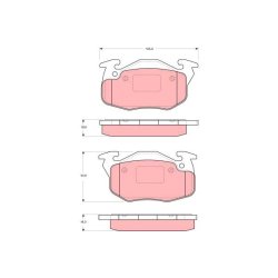 Brake Pad Set TRW GDB1615 OE Ref 4252 72