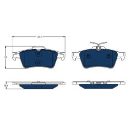 Brake Pad Set TRW GDB1621BTE OE Ref 16 085 206 80