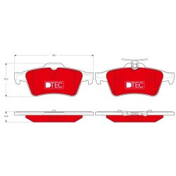 Brake Pad Set TRW GDB1621DTE OE Ref 4254 05