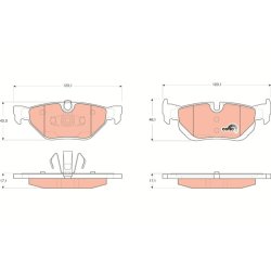 Brake Pad Set TRW GDB1626 OE Ref 34 21 6 773 161