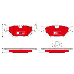 Brake Pad Set TRW GDB1626DTE OE Ref 34 21 6 773 161