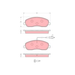 Jeu de plaquettes de frein TRW GDB1627 pour LANCIA THESIS OE 77362332 TRW