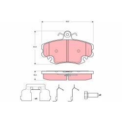 Jeu de plaquettes de frein TRW GDB1635 pour DACIA, RENAULT, référence d'origine 6001547911