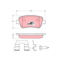 Plaquettes de frein TRW GDB1637 pour FIAT CROMA OE 77364168 TRW
