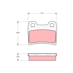 Jeu de plaquettes de frein TRW GDB1639 pour FORD ESCORT, ORION OE 7114005