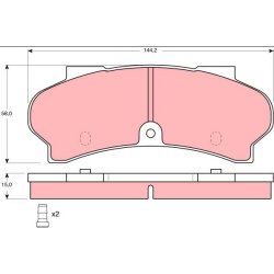 Plaquettes de frein TRW GDB164 pour PEUGEOT J7, J9 OE 424574