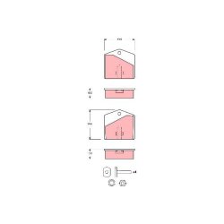 Jeu de plaquettes de frein à disque TRW GDB1640 pour ASTON MARTIN, DAIMLER et plus encore... TRW