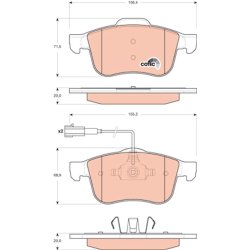 Brake Pad Set TRW GDB1647 OE Ref 77363599