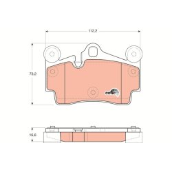 Brake Pad Set TRW GDB1653 OE Ref 7L0 698 451 H