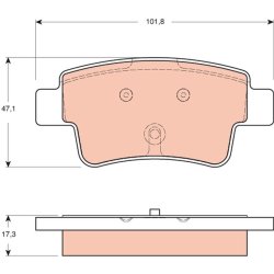 Brake Pad Set TRW GDB1656 OE Ref 50902169