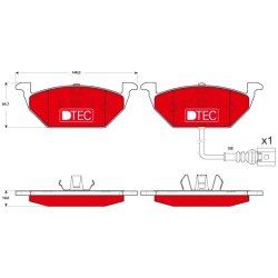 Brake Pad Set TRW GDB1658DTE OE Ref 1K0 698 151 J
