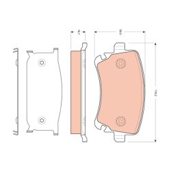 Plaquettes de frein TRW GDB1661 pour AUDI A6, A8 OE 4F0698451K