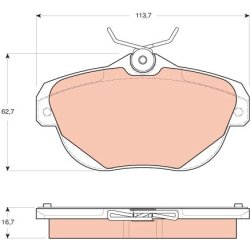 Plaquettes de frein TRW GDB1664 pour CITROËN C6 OE 425329