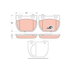 Brake Pad Set TRW GDB1666 OE Ref SFP000250