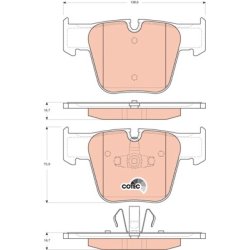 Brake Pad Set TRW GDB1674 OE Ref 004420752041