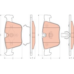 Plaquettes de frein TRW GDB1675 pour Mercedes Classe M, Classe R et Classe S