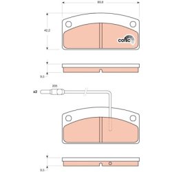 Plaquettes de frein TRW GDB1679 pour AIXAM, LIGIER, PIAGGIO OE 0790710