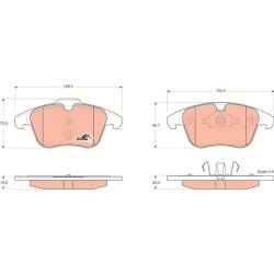 Brake Pad Set TRW GDB1683 OE Ref 1566232