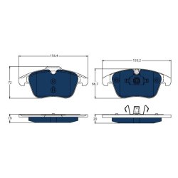 Brake Pad Set TRW GDB1683BTE OE Ref 30671574