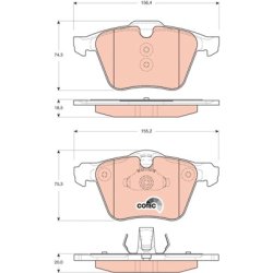 Brake Pad Set TRW GDB1684 OE Ref 1405511