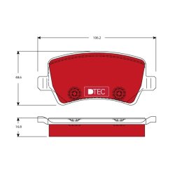 Brake Pad Set TRW GDB1685DTE OE Ref 1503969