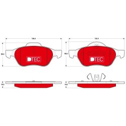 Brake Pad Set TRW GDB1687DTE OE Ref 77 11 130 086
