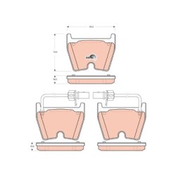 Brake Pad Set TRW GDB1688 OE Ref 8E0 698 151 P