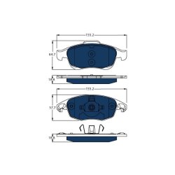 Brake Pad Set TRW GDB1690BTE OE Ref 4252 52