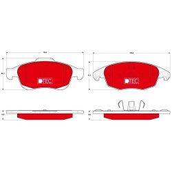 Brake Pad Set TRW GDB1690DTE OE Ref E 172 295