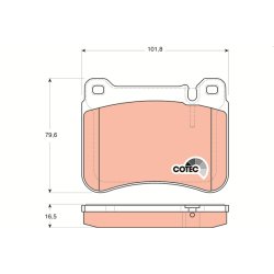 Brake Pad Set TRW GDB1693 OE Ref 0044205120
