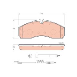 Brake Pad Set TRW GDB1694 OE Ref 003 420 46 20