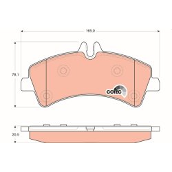 Brake Pad Set TRW GDB1699 OE Ref 0044208120