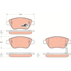 Brake Pad Set TRW GDB1700 OE Ref 71770082