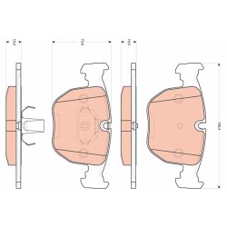 Jeu de plaquettes de frein TRW GDB1702