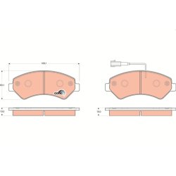 Brake Pad Set TRW GDB1703 OE Ref 1611839280