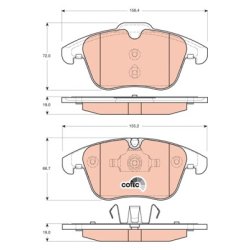 Jeu de plaquettes de frein TRW GDB1705 pour DAIMLER, FORD, JAGUAR, VOLVO OE C2C35612